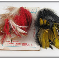 G. W. Frost & Sons Red & Black Musky Chief Pair With Card