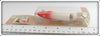 Heddon Red & White Wood Jointed Vamp On Card