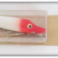 Vintage Heddon Red & White Wood Vamp Lure On Card