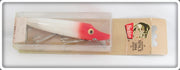 Vintage Heddon Red & White Wood Vamp Lure On Card