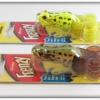 Berkley Frenzy Chartreuse & Leopard Frog Power Pop Frogs On Cards