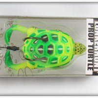 Lunkerhunt Green & Yellow Prop Turtle Lure In Box