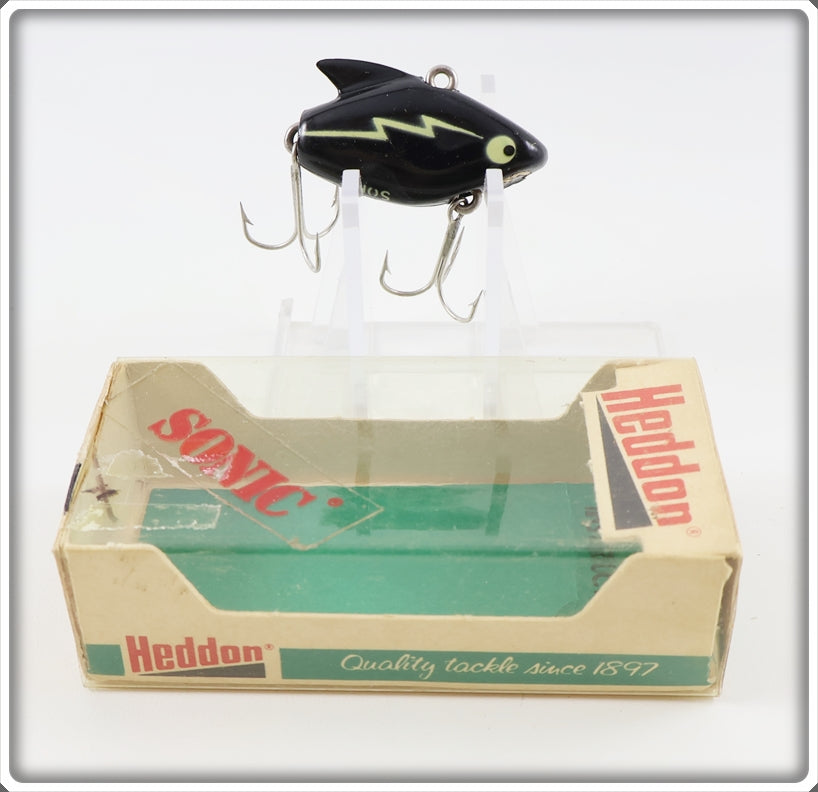 Vintage Heddon Black Sonic Lure In Box