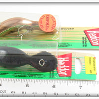 Heddon Black Glitter & Gold Chrome Tadpolly Pair On Cards