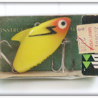 Vintage Heddon Yellow Super Sonic Lure Sealed In Box