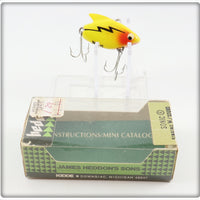 Vintage Heddon Yellow Sonic Lure In Box 