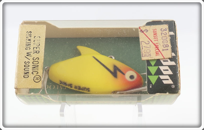 Vintage Heddon Yellow Super Sonic Lure Sealed In Box