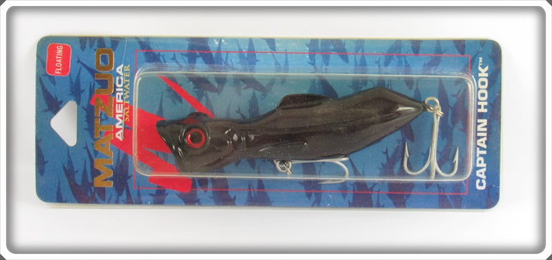 Matzuo America Black Captain Hook Lure On Card For Sale
