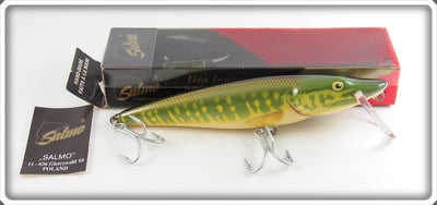 Salmo Green & Yellow Floating Pike Lure In Box 