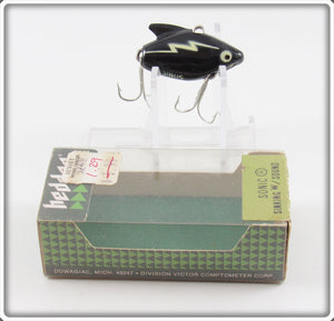 Vintage Heddon Black Sonic Lure In Box