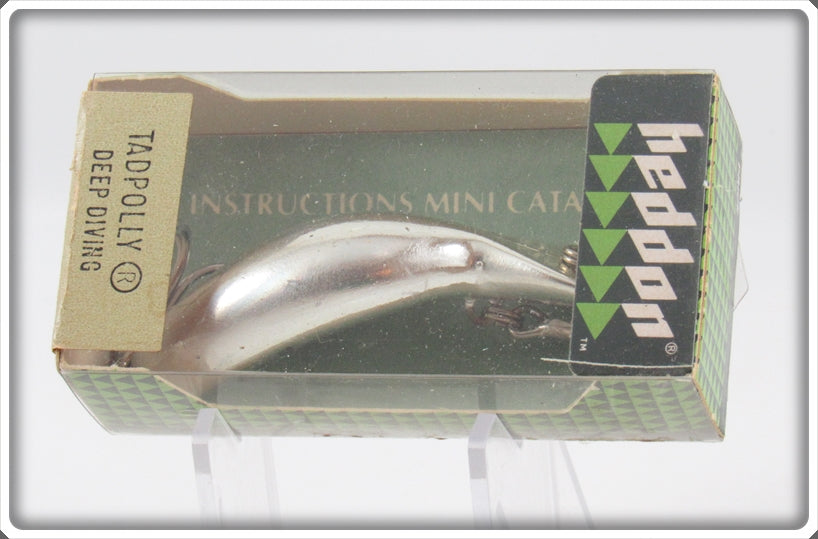 Vintage Heddon Nickel Plate Tadpolly Lure Sealed In Box