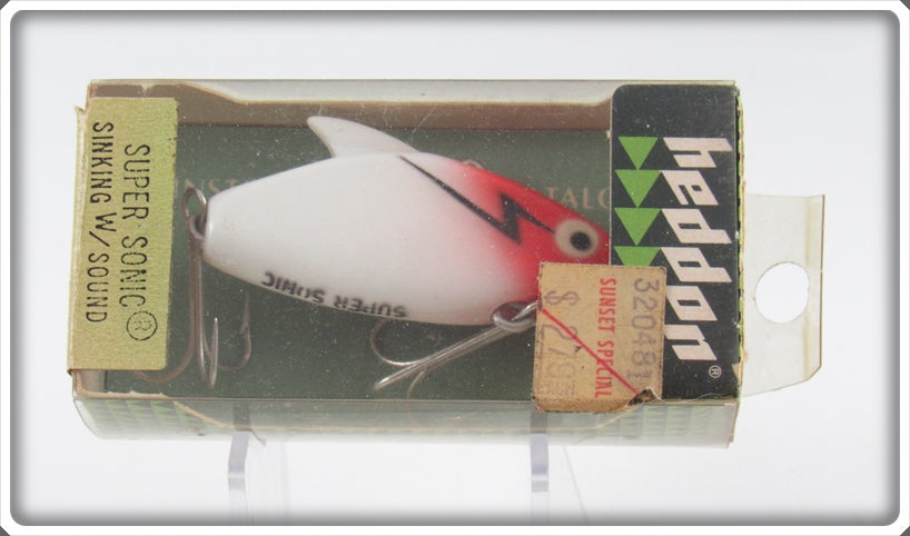 Vintage Heddon Red Head Super Sonic Lure Sealed In Box 