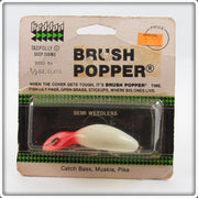 Heddon Red Head Tadpolly Lure Factory Sealed On Brush Popper Card