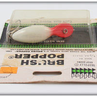 Heddon Red Head Tadpolly Factory Sealed On Brush Popper Card