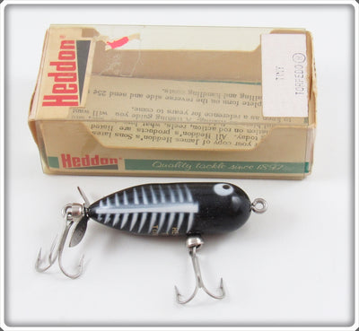 Vintage Heddon Black Shore Tiny Torpedo Lure In Box