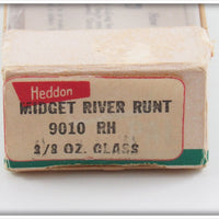 Heddon Red Head White Midget River Runt In Box