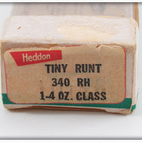 Heddon Red Head White Tiny Runt In Box