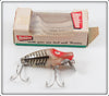 Vintage Heddon Silver Shore Midget River Runt Lure In Box