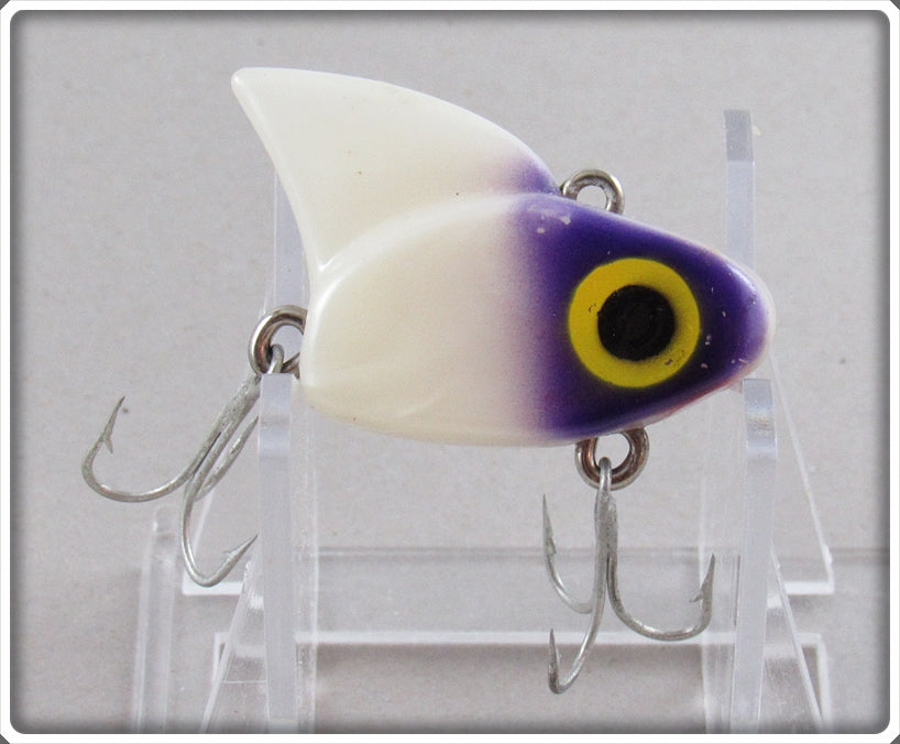 Vintage Lazy Ike Purple & White Sail Shark Lure