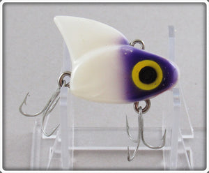 Vintage Lazy Ike Purple & White Sail Shark Lure