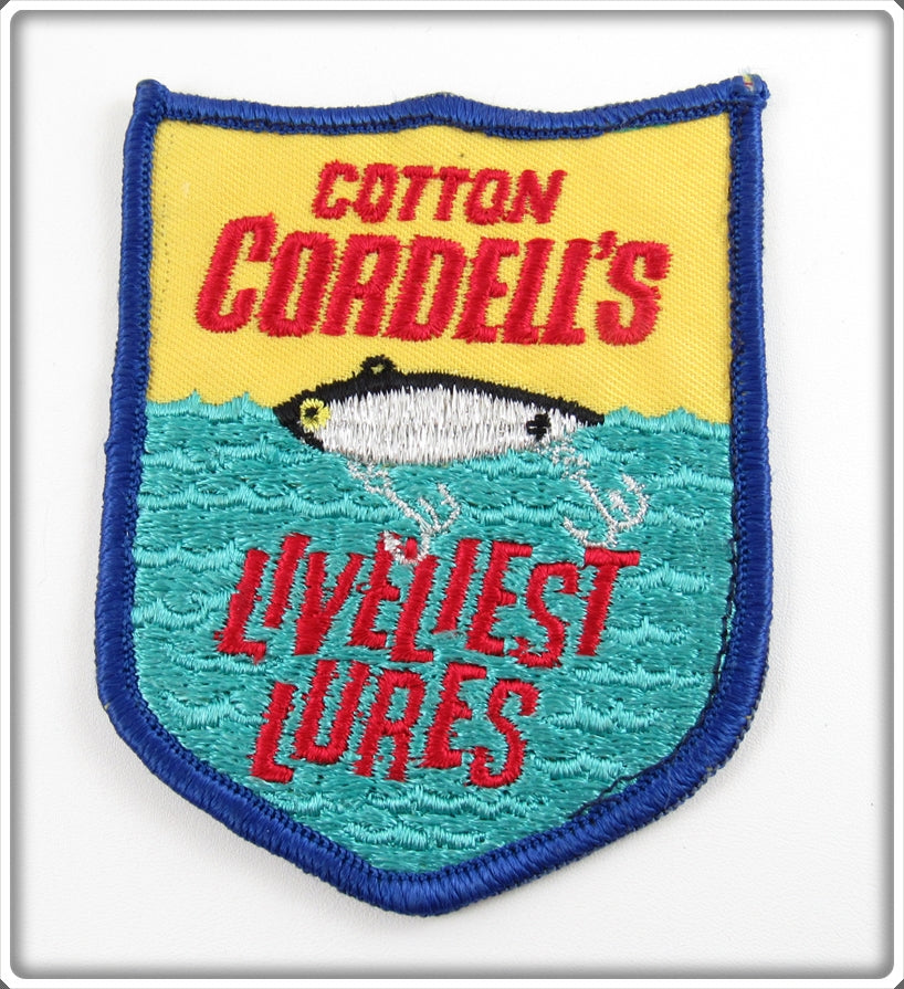 Vintage Cotton Cordell's Liveliest Lures Patch