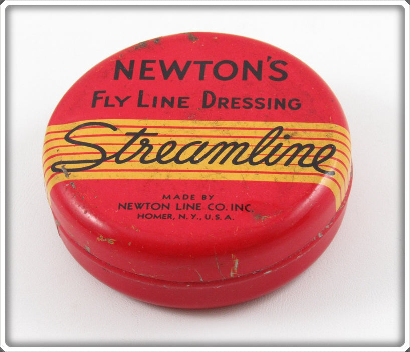 Vintage Newton Line Co. Streamline Fly Line Dressing Tin For Sale | Lure Lagoon Vintage Newton Line Co. Streamline Fly Line Dressing Tin For Sale | Lure Lagoon