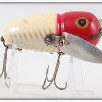 Vintage Heddon Red & White Shore Crazy Crawler Lure