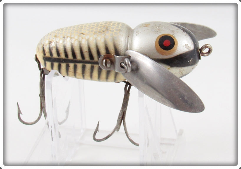 Vintage Heddon Silver Shore Crazy Crawler Lure