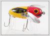 Vintage Heddon Yellow Red Head Crazy Crawler Lure