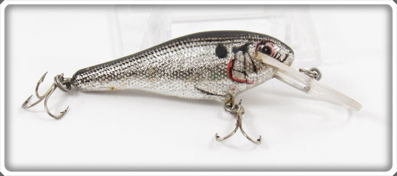 Vintage Bagley Black On Silver Foil Bass N Shad Lure
