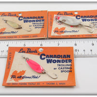 Vintage Les Davis Canadian Wonder Spoon Lot Of Three On Cards