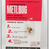 Vintage Harrison Industries Brass Metlbug Lure On Card