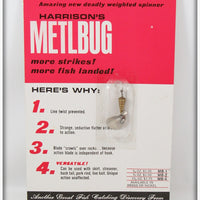 Vintage Harrison Industries Nickel Metlbug Lure On Card