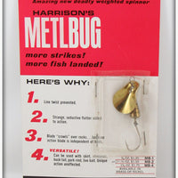 Vintage Harrison Industries Brass Metlbug Lure On Card