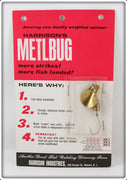 Vintage Harrison Industries Brass Metlbug Lure On Card