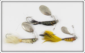 Heddon Black Shore, Silver Flitter & Perch Spin Fin Lure Lot Of Three