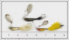 Heddon Black Shore, Silver Flitter & Perch Spin Fin Lot Of Three