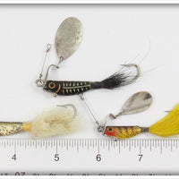 Heddon Black Shore, Silver Flitter & Perch Spin Fin Lot Of Three