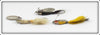 Heddon Black Shore, Silver Flitter & Perch Spin Fin Lot Of Three