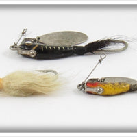 Heddon Black Shore, Silver Flitter & Perch Spin Fin Lot Of Three