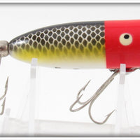 Vintage Heddon Red Head Shiner Baby Lucky 13 Lure