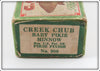 Creek Chub Pikie Finish Baby Pikie End Label Empty Box