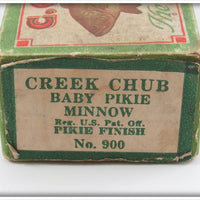 Creek Chub Pikie Finish Baby Pikie End Label Empty Box