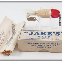 Vintage Park Mfg Co. Red & White Jake's Bait In Box