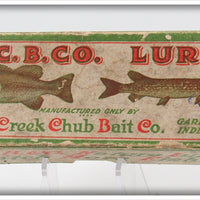 Vintage Creek Chub Pikie Finish Jointed Pikie End Label Empty Lure Box