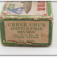 Creek Chub Pikie Finish Jointed Pikie End Label Empty Box