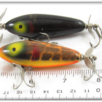 South Bend Black & Spotted Pup Spin I Diddee Pair
