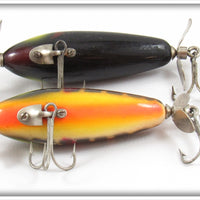 South Bend Black & Spotted Pup Spin I Diddee Pair