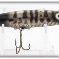 Heddon Silver & Black Dying Flutter In Box