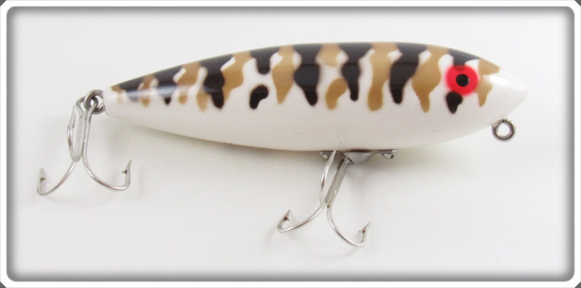 Heddon White With Black & Brown Stripes Zara II Lure